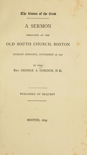 Cover for The vision of the dead