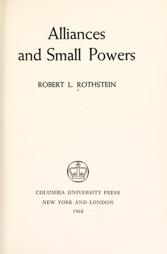 Cover for Alliances and small powers