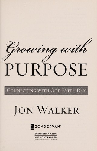 Cover for Growing with purpose
