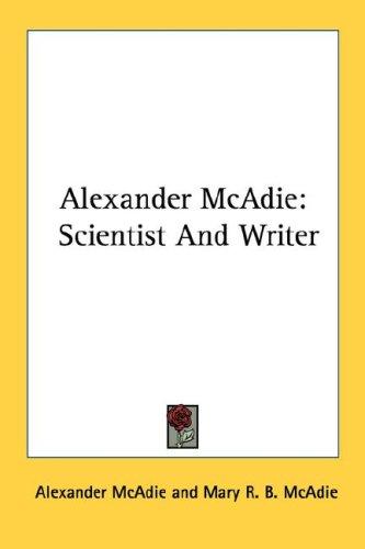 Cover for Alexander McAdie