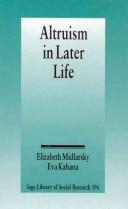 Cover for Altruism in later life
