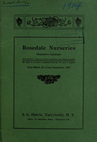 Cover for Descriptive catalogue