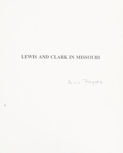 Cover for Lewis and Clark in Missouri
