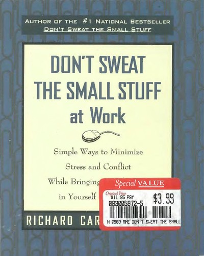 Cover for Don't sweat the small stuff at work