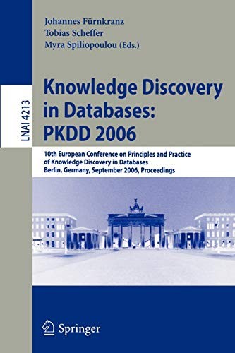 Cover for Knowledge discovery in databases