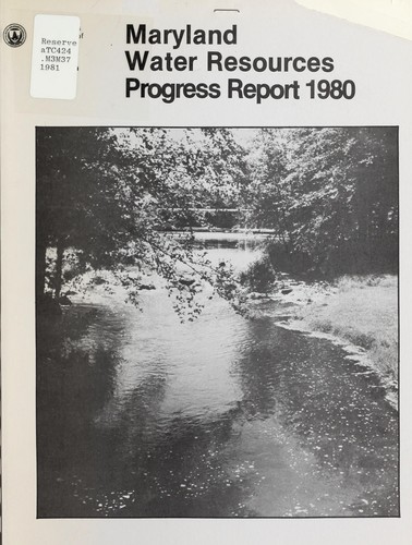 Cover for Maryland water resources progress report, 1980