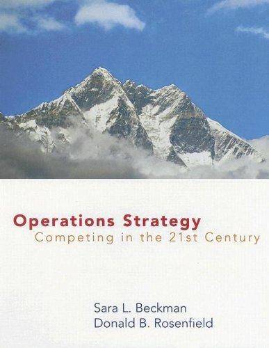Cover for Operations Strategy
