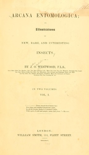 Cover for Arcana entomologica, or, Illustrations of new, rare, and interesting insects