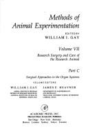 Cover for Methods of Animal Experimentation: Research Surgery and Care of the Research Animal 