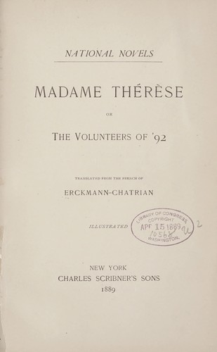 Cover for Madame Thérèse