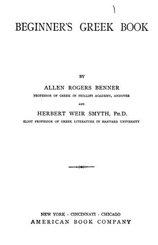 Cover for Beginner's Greek book
