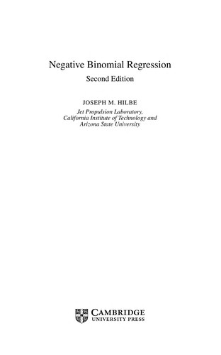 Cover for Negative binomial regression