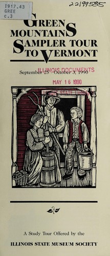 Cover for Green Mountains sampler tour to Vermont, September 25-Oct. 3, 1990