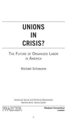 Cover for Unions in crisis?