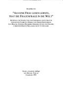 Cover for "Als eine Frau lesen lernte, trat die Frauenfrage in die Welt"
