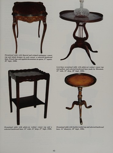 Cover for Furniture of the depression era