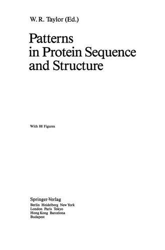 Cover for Patterns in Protein Sequence and Structure