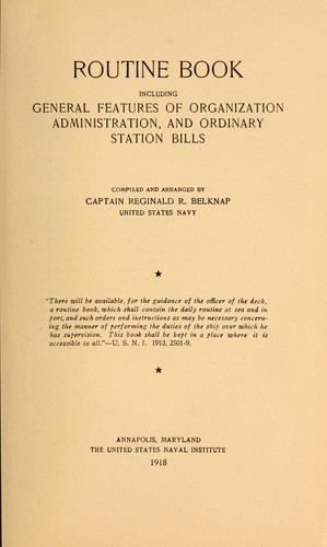 Cover for Routine book