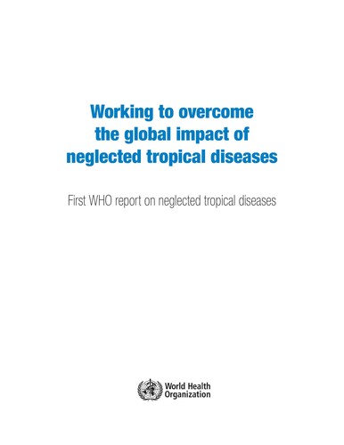 Cover for Working to overcome the global impact of neglected tropical diseases
