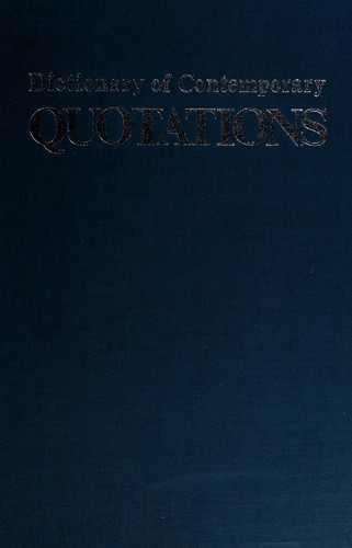 Cover for Dictionary of contemporary quotations