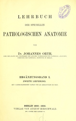 Cover for Die pathologische Anatomie des Auges