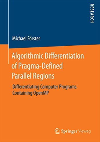 Cover for Algorithmic Differentiation of Pragma-Defined Parallel Regions