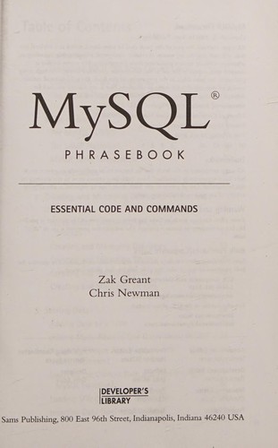 Cover for MySQL phrasebook
