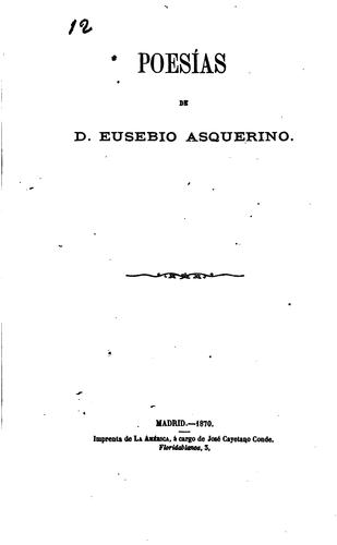 Cover for Poesías