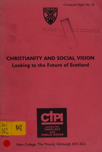 Cover for Christianity and social vision
