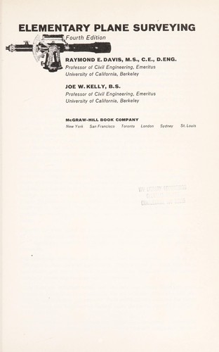Cover for Elementary plane surveying
