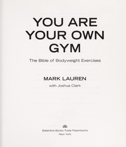 Cover for You are your own gym
