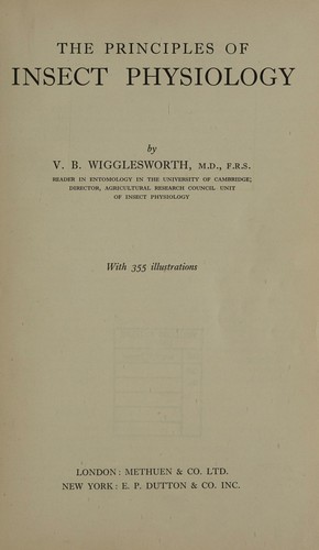 Cover for The principles of insect physiology.