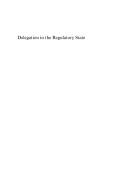 Cover for Delegation in the regulatory state