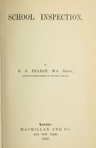 Cover for School inspection.