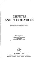 Cover for Disputes and negotiations