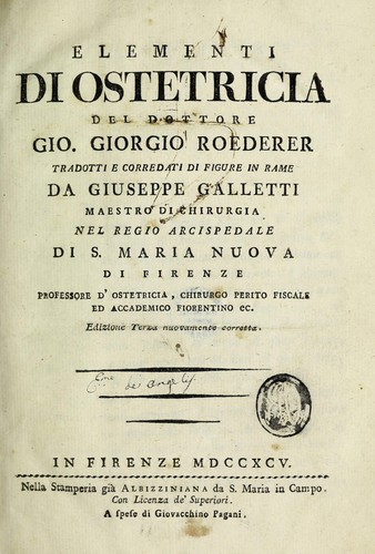 Cover for Elementi d'ostetricia ...