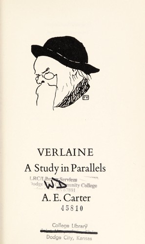 Cover for Verlaine, a study in parallels