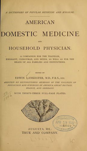 Cover for A dictionary of popular medicine and hygiene