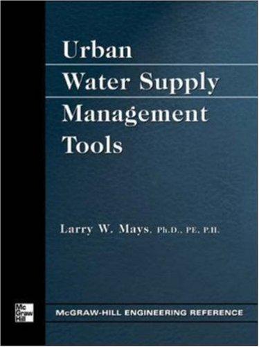 Cover for Urban Water Supply Management Tools