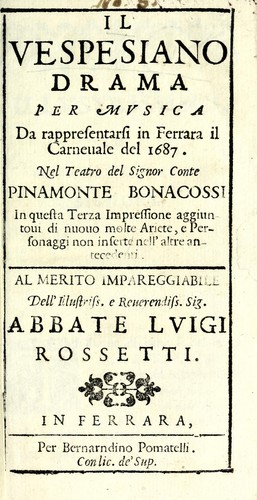 Cover for Il Vespesiano