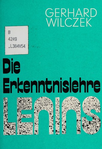 Cover for Die Erkenntnislehre Lenins