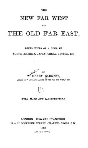 Cover for The new Far West and the old Far East