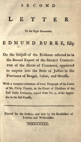 Cover for A second letter to the Right Honourable Edmund Burke, esq.
