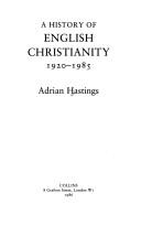 Cover for History of English Christianity, 1920-85