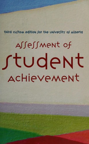 Cover for Assessment of student achievement