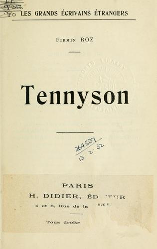Cover for Tennyson.