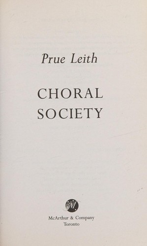 Cover for Choral society