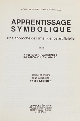 Cover for Apprentissage symbolique
