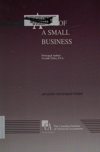 Cover for Audit of a small business