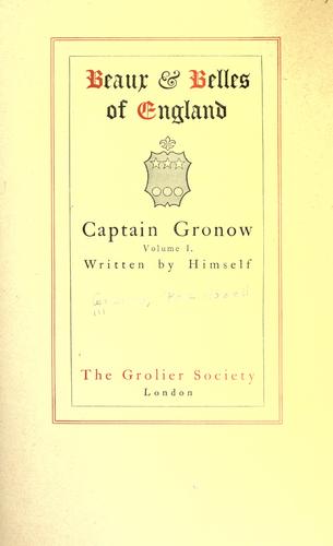 Cover for Captain Gronow